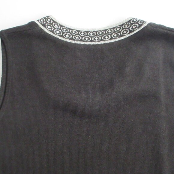 San Remo Laura Knits Women’s 3 Pc Suit Twin Set & Skirt Sz Small/Petite Black - Picture 11 of 16